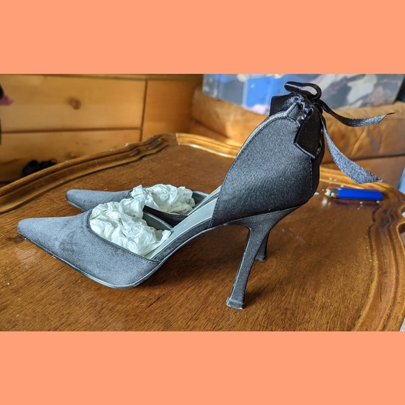Bakers Shoes - Ted Baker Classy Black Satin Pumps